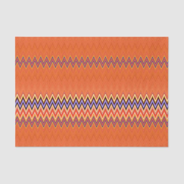Papel De Seda Zigzag Laranja (Frente )