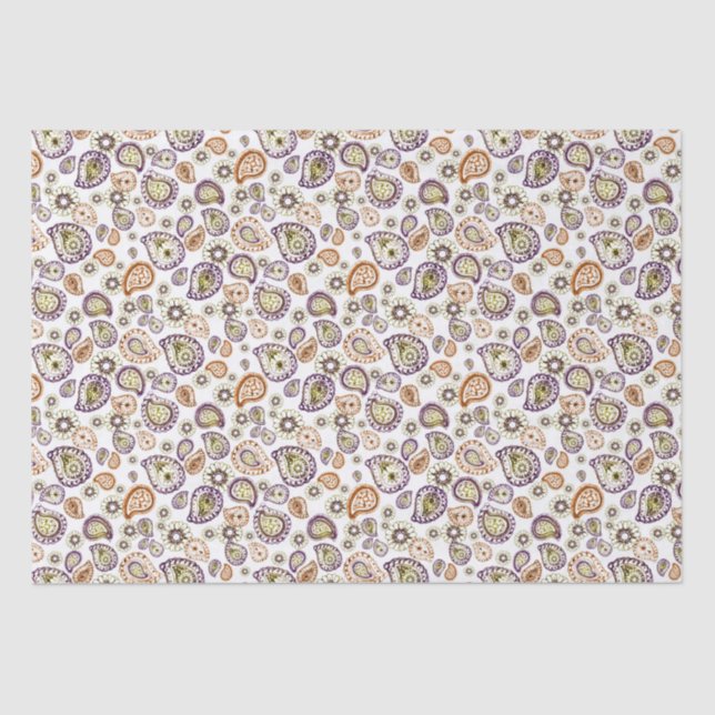 Papel De Seda Zinnia e Paisley (Frente )