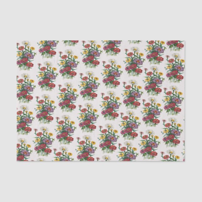 Papel De Seda Zinnias (Frente )