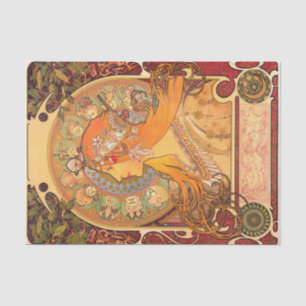 Papel De Seda Zodiac, 1896, por Alphonse Mucha