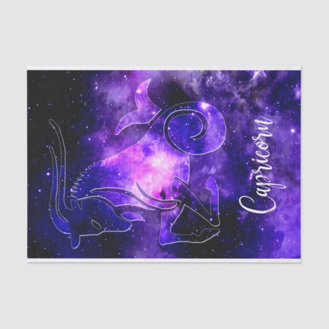 Papel De Seda Zodiac: Capricórnio (Frente )