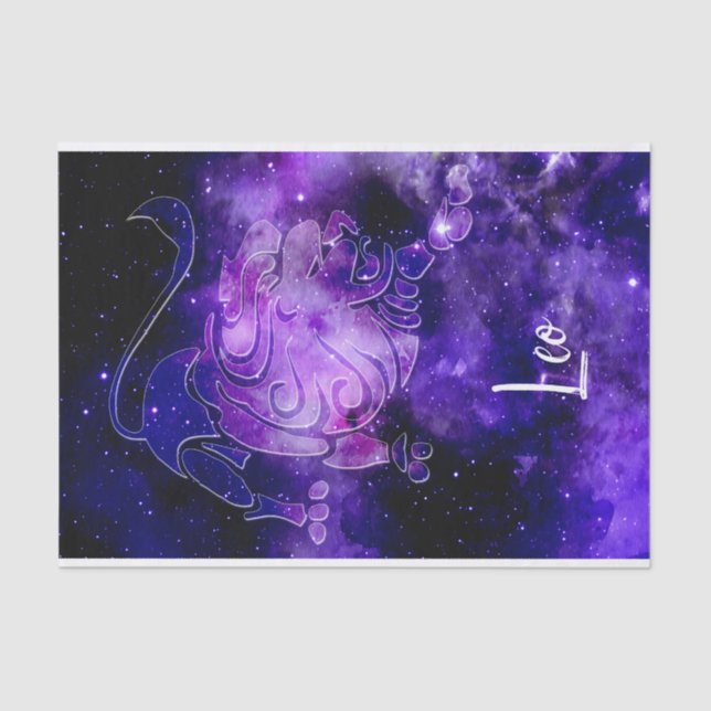 Papel De Seda Zodiac: Leo (Frente )