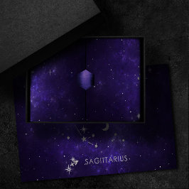 Papel De Seda Zodiac Roxo Sagittarius | Astrologia Horóscopo