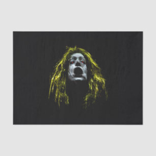 Papel De Seda Zombie assustadora encara retrato