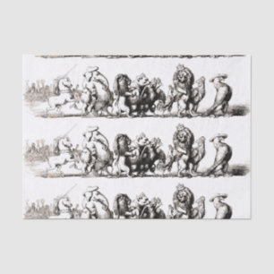 Papel De Seda Zoológico do Elefante Unicórnio