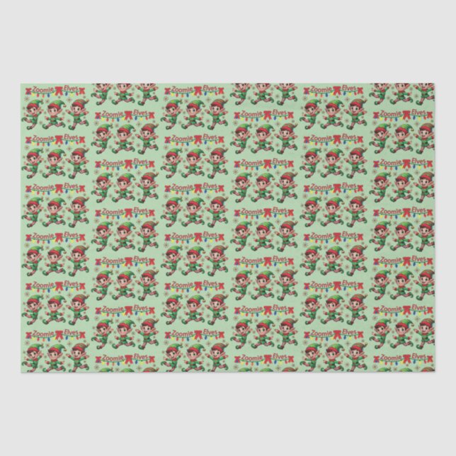 Papel De Seda Zoomie Elves Natal (Frente )