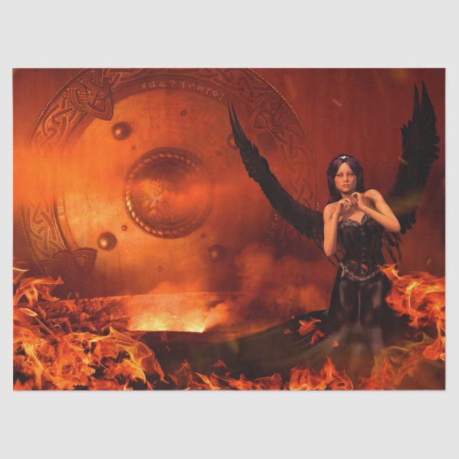 papel de tecido angel escuro (Frente )