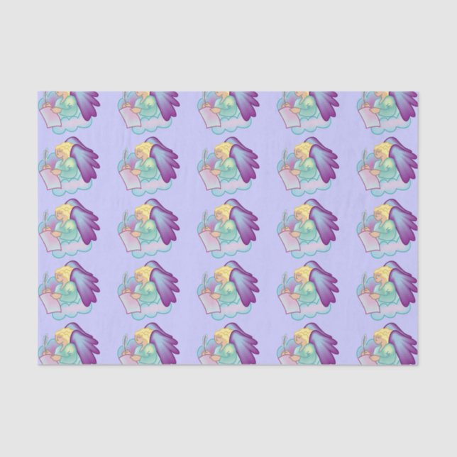 Papel de Tecido Anjo Literário (Frente )