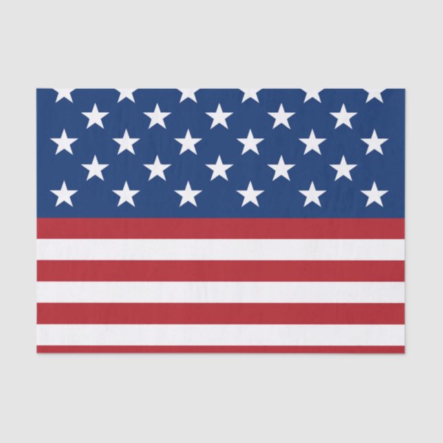 Papel de tecido apofensivo de bandeira Patriótica (Frente )