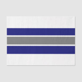 Papel de Tecido Azul/Cinza/Faixa Branca de 18 lb