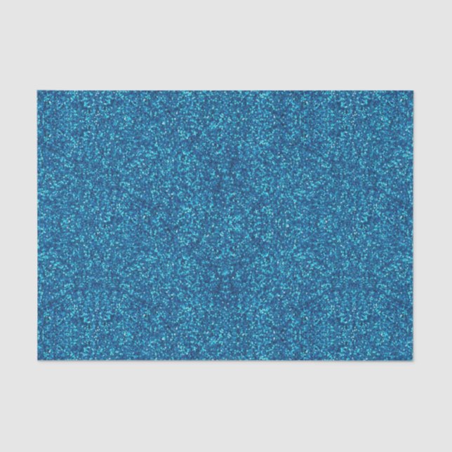 Papel de Tecido Azul Glitor (Frente )