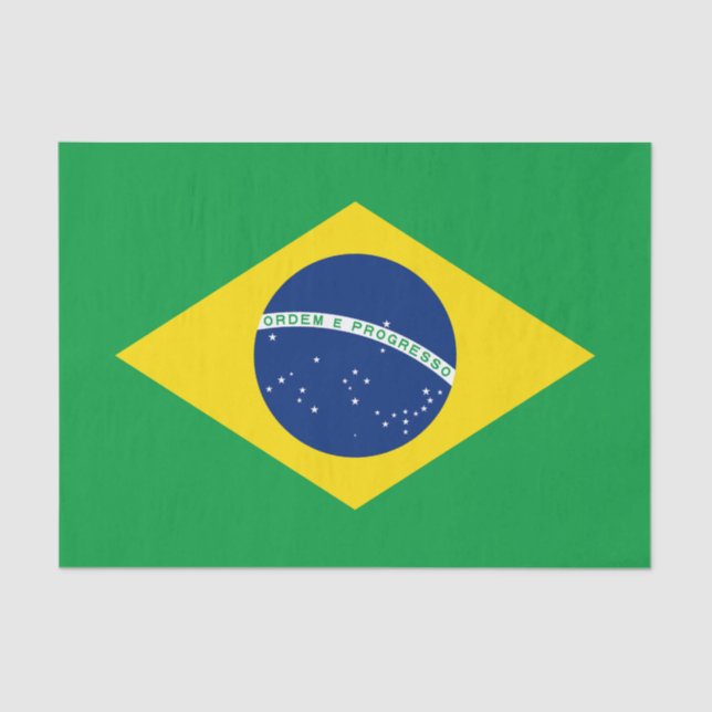 Papel de Tecido Bandeira do Brasil Patriótico (Frente )