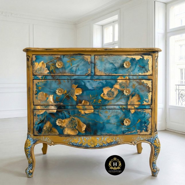 Papel de Tecido Botânico Bloom do ouro (Criador carregado)