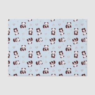 Papel de Tecido Cardíaco Azul Panda