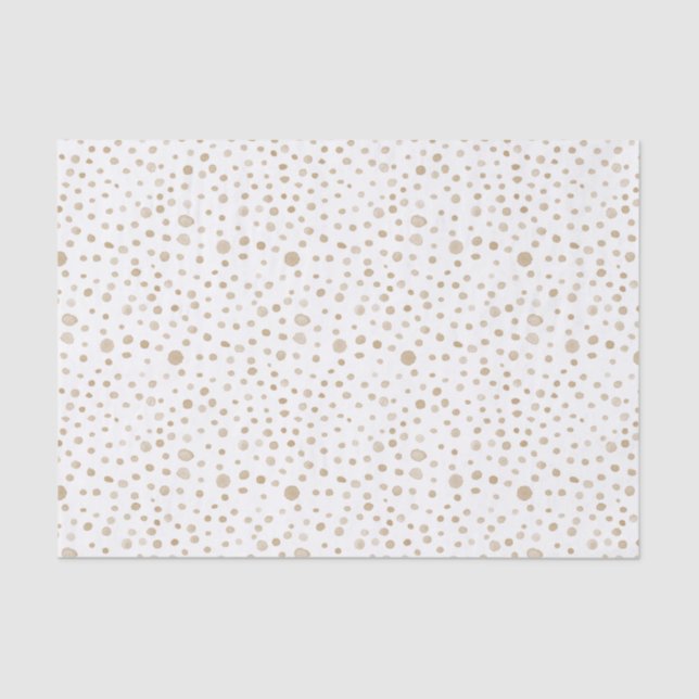 Papel de Tecido com Pontos de Aquarela de Fawn Con (Frente )