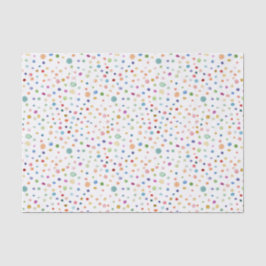 Papel de Tecido com Pontos de Aquarela do Arco-Íri