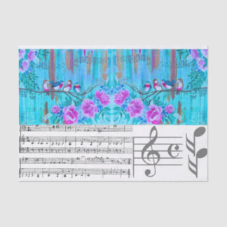 Papel de Tecido Coordenador Musical para DIY