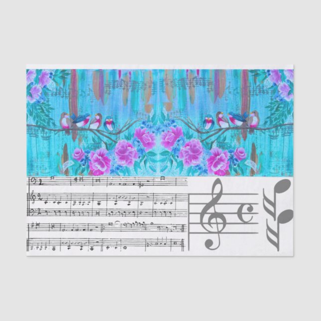 Papel de Tecido Coordenador Musical para DIY (Frente )