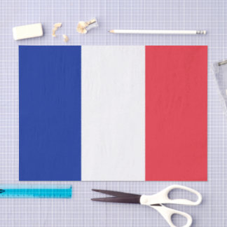 Papel de tecido da França, papel de seda da bandei