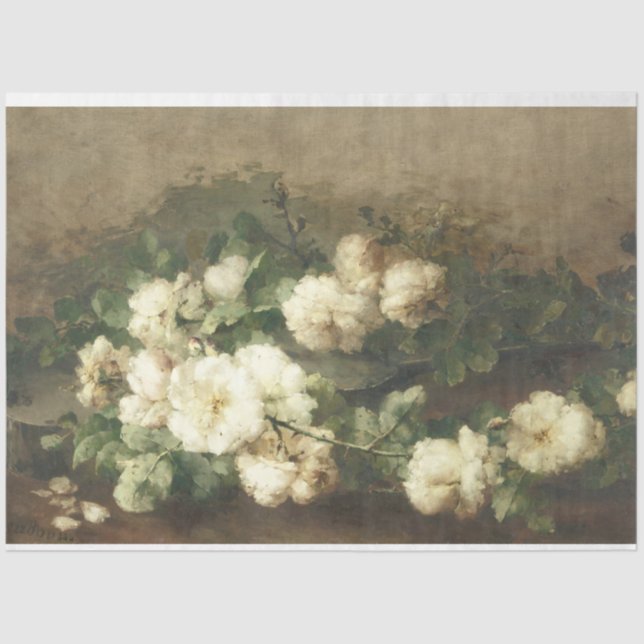 Papel de Tecido das Flores Florais de Decoupage (Frente )