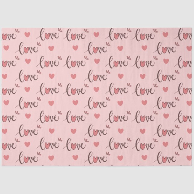 Papel de Tecido de Amor e Coração (Frente )