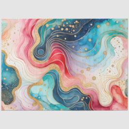 Papel de tecido de arte colorido de tinta Abstrato