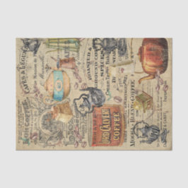 Papel de Tecido de Café Vintage