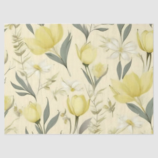 Papel de Tecido de Casamento de Rosas Amarelas