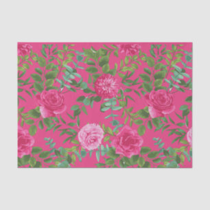 Papel de Tecido de Casamento Floral Cor-de-Rosa Br