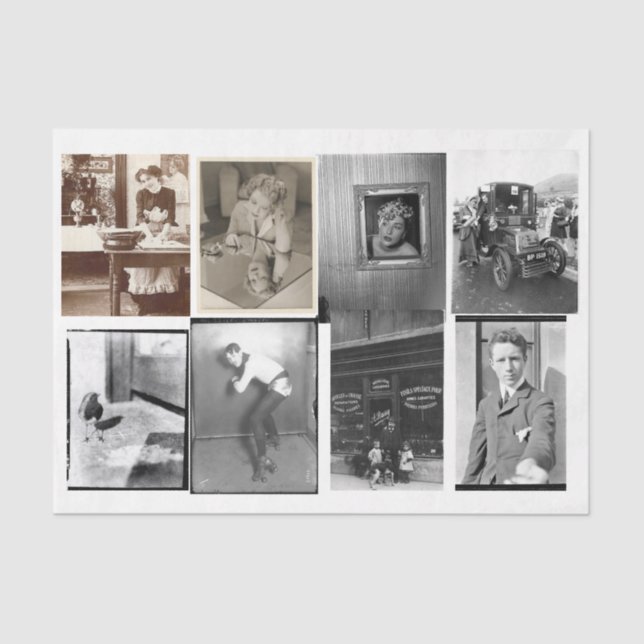 Papel de Tecido de Colagem de Fotografia de Varied (Frente )