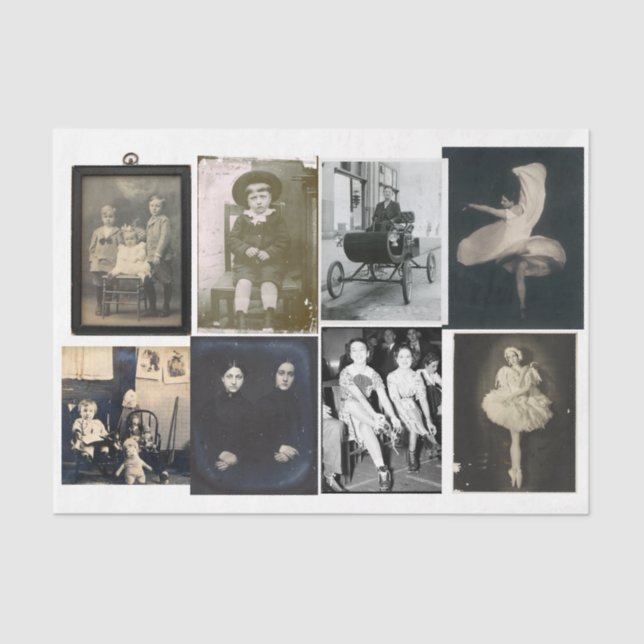 Papel de Tecido de Colagem de Fotografia de Varied (Frente )