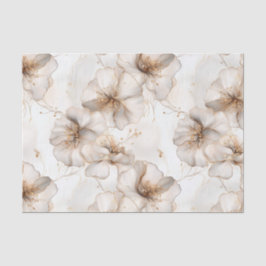 Papel de Tecido de Decodificação das Flores Neutra