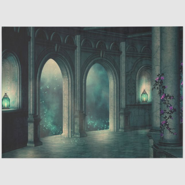 Papel de Tecido de Decoupage 20x30 Gótico de Porta (Frente )