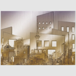 Papel de Tecido de Decoupage 2 da Arquitetura da C