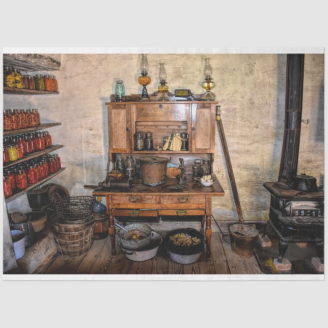 Papel de Tecido de Decoupage da Cozinha Pioneira V (Frente )