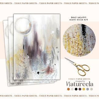 Papel de Tecido de Decoupage de Abstrato de Padrão