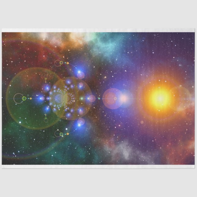 Papel de Tecido de Decoupage de Abstrato do Univer (Frente )