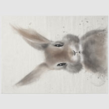 Papel de Tecido de Decoupage de Coelhinhos Brancos