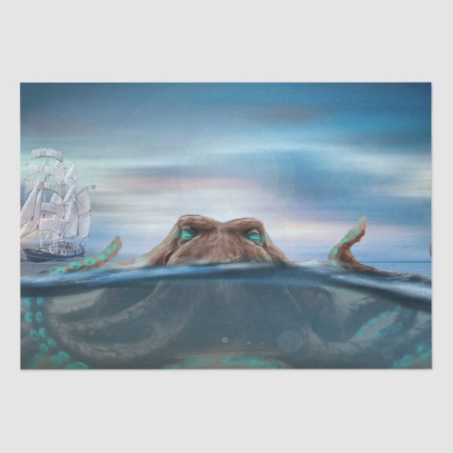 Papel de Tecido de Decoupage de Entrega à Vela do  (Frente )