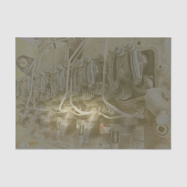 Papel de Tecido de Decoupage do Motor Industrial (Frente )