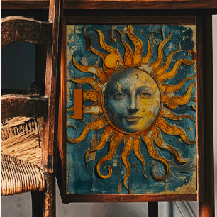 Papel de Tecido de Decoupage em Sol Distinto