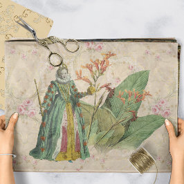 Papel de Tecido de Decoupage Floral Regal Vintage
