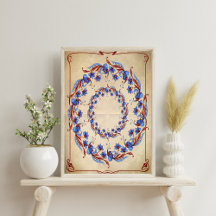 Papel de Tecido de Decoupage Floral Whimsical