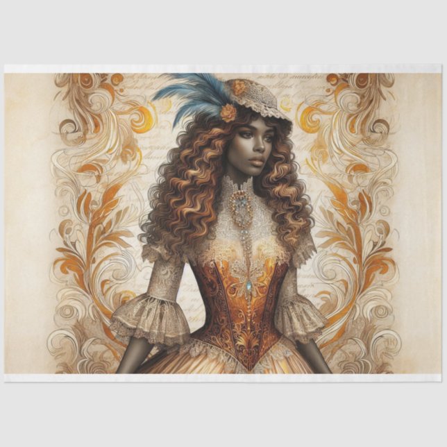 Papel de Tecido de Dissociação - Americano African (Frente )