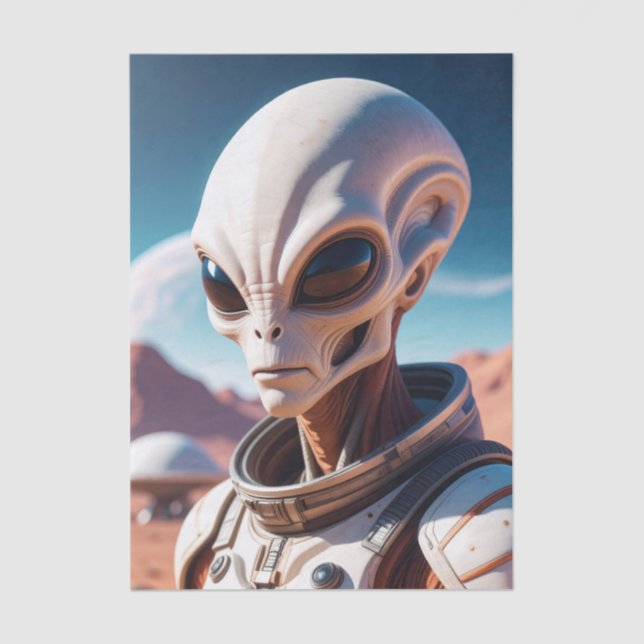 Papel de Tecido de Dissociação Sci-Fi da alienígen (Frente )