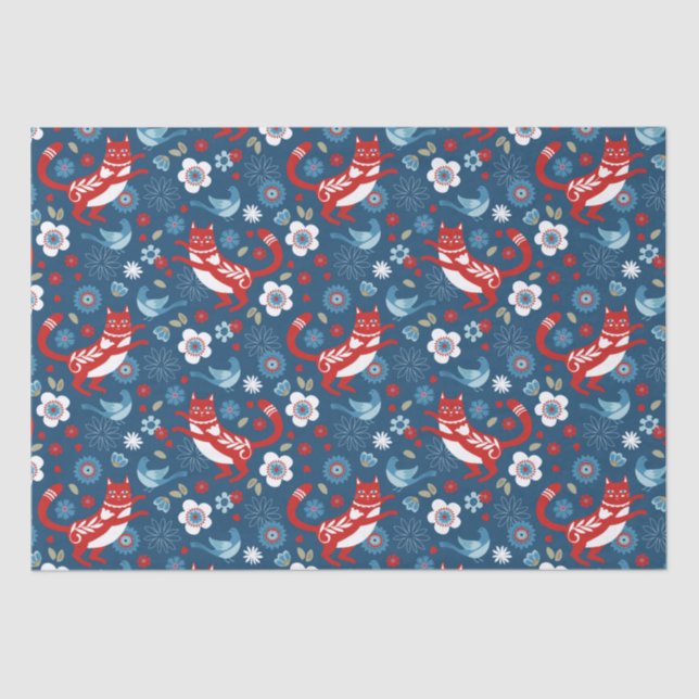 Papel de Tecido de Gato Cinto (Frente )