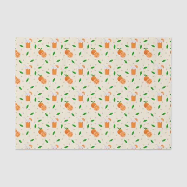 Papel de Tecido de Molho de Presente Laranja (Frente )