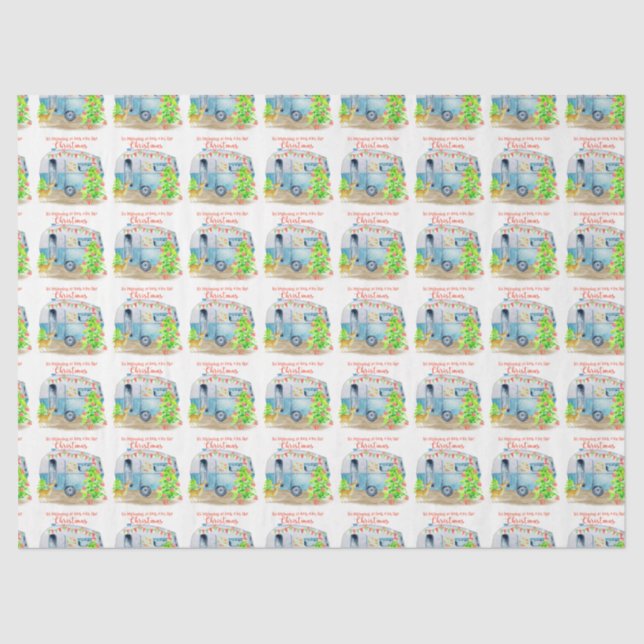 Papel de Tecido de Natal da Caravana (Frente )