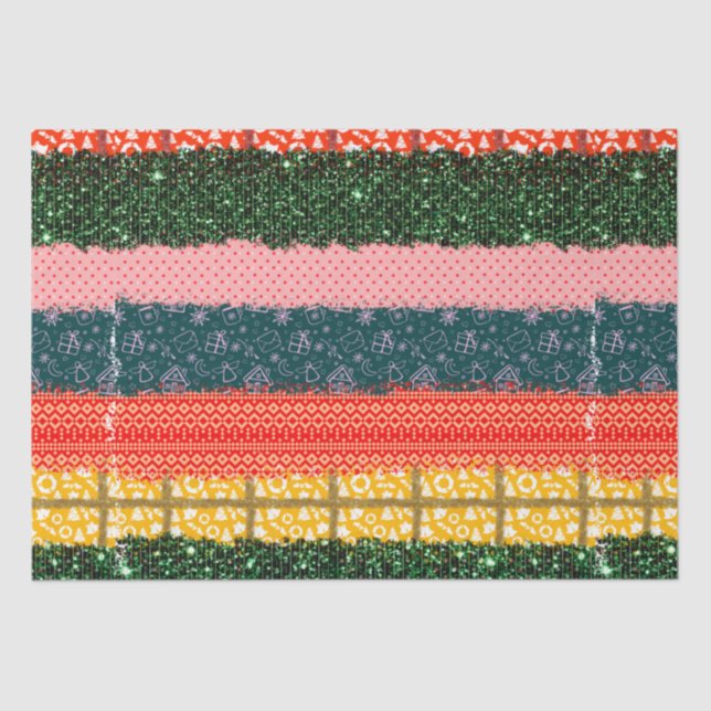 Papel de Tecido de Natal Multi-Impressão (Frente )