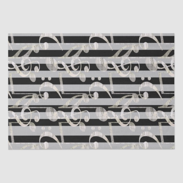 Papel de Tecido de Notação de Música (Frente )